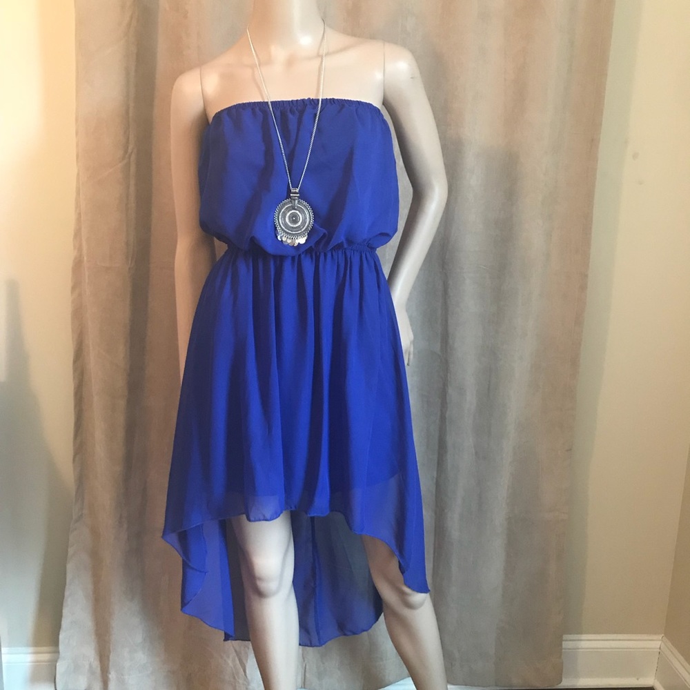👗NWOT Strapless high low dress